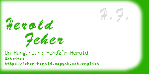 herold feher business card
